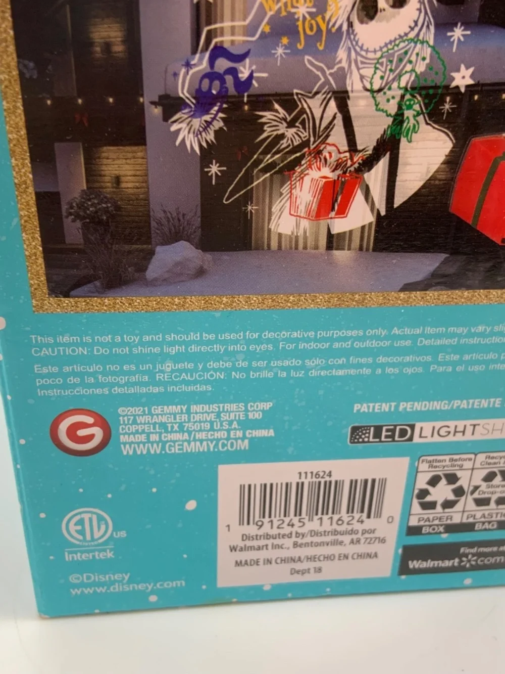 Gemmy Disney Nightmare Before Christmas LED Whirl-A-Motion Holiday Projector